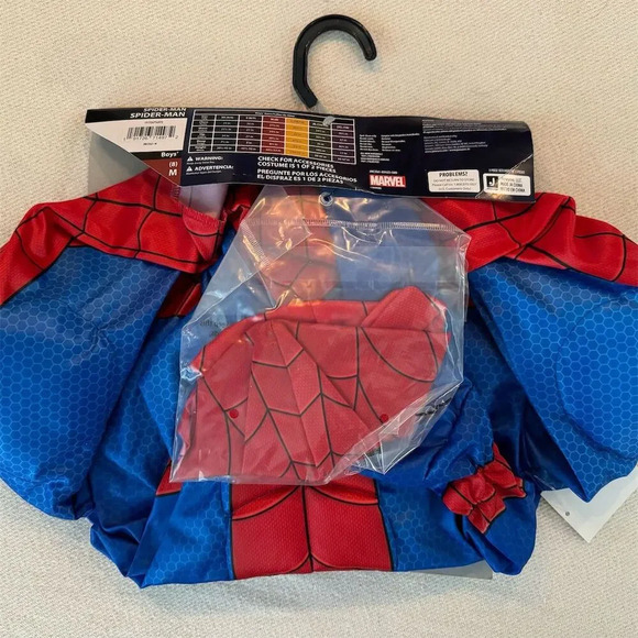 Marvel Spider-Man Boys' Costume Size 8 with Mask 2-Piece Set - Picture 4 of 4